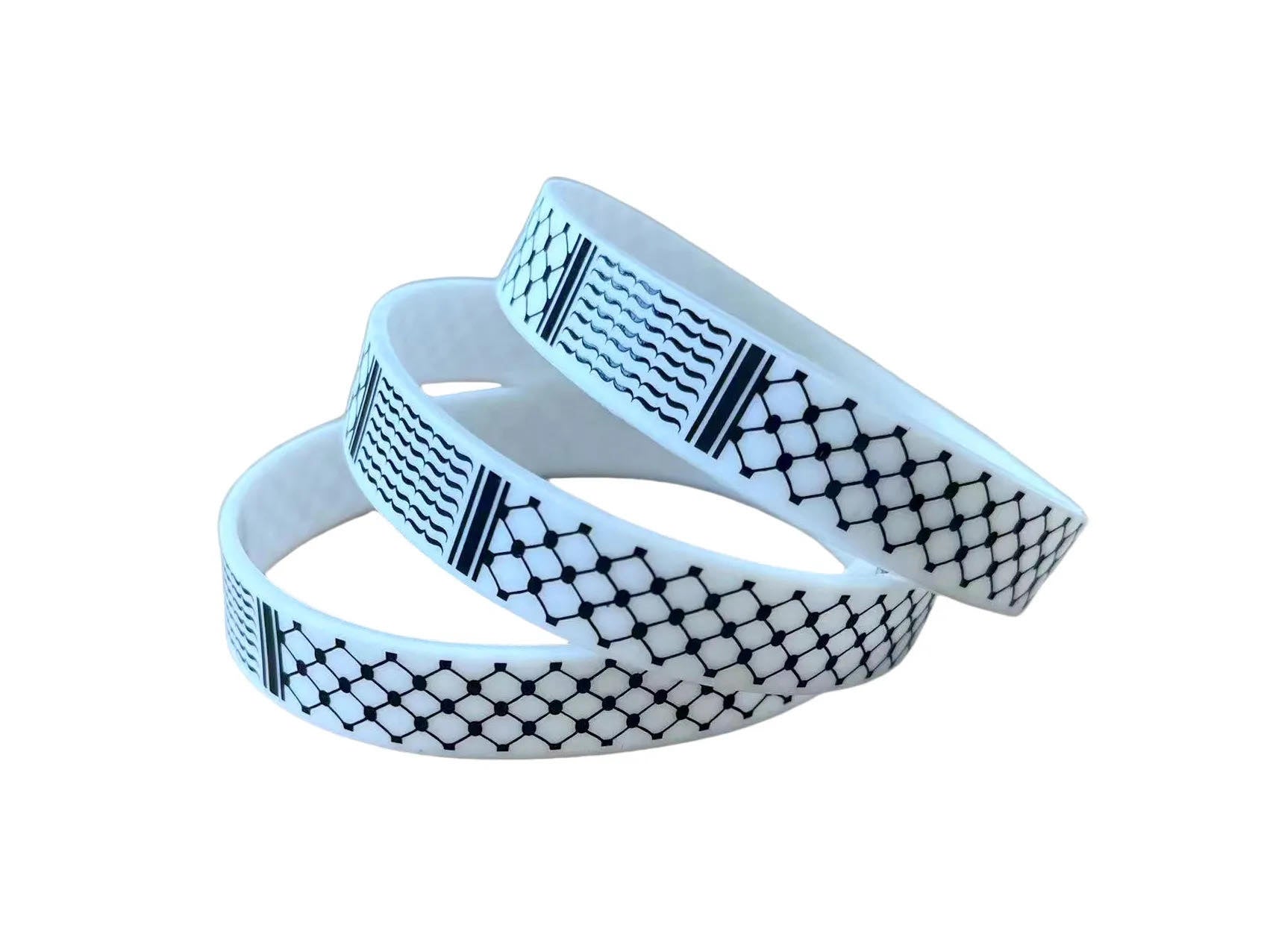 Silikone armbånd (keffiyeh mønster)